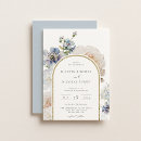 Search for blue floral border wedding invitations Boho