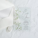 Search for green leaves bridal shower invitations Elegant