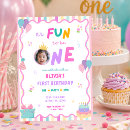 Search for fun 1st birthday invitations One happy girl