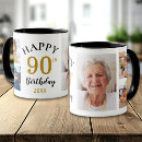 Search for happy 90th birthday mugs Photo collage