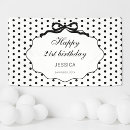 Search for 21st birthday posters banners Black and white