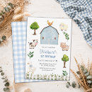 Search for barn 1st birthday invitations Farm animals