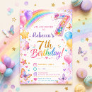 Search for 7th birthday invitations Glitter
