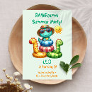 Search for dinosaur pool party invitations For kids