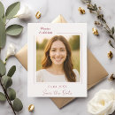 Search for rose gold save the dates Script typography