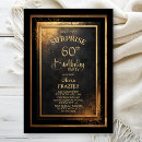 Search for black and gold 60th birthday invitations Stylish