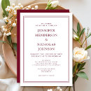 Search for elegant burgundy wedding invitations Minimal