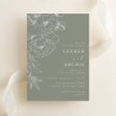 Search for sage green and white wedding invitations Elegant