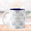 Search for two initials mugs Navy blue
