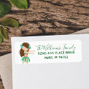 Search for hula return address labels Luau