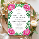 Search for peony first communion invitations Girl