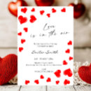 Search for love is in the air invitations Valentine's