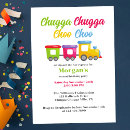 Search for choo choo birthday invitations Chugga chugga choo choo