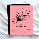 Search for pink black bridal shower invitations Chic