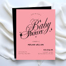 Search for pink and black baby shower invitations Chic