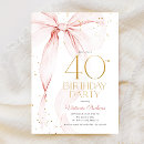 Search for elegant 40th birthday invitations Feminine
