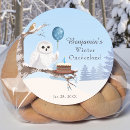 Search for owl first birthday stickers Winter onederland