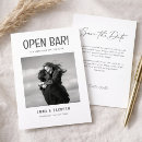 Search for open bar wedding save the dates Black and white