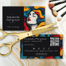 Search for retro business cards Makeup artist