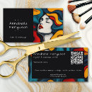 Search for retro business cards Makeup artist