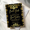 Search for black and gold birthday invitations Gender neutral