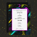 Search for neon wedding invitations 80s