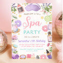 Search for pamper birthday invitations Spa birthday party