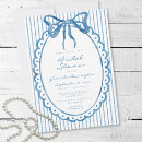 Search for stripe bridal shower invitations Blue and white