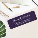 Search for plain purple return address labels Modern