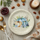 Search for blue pumpkin plates Watercolor