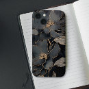Search for elegant gold floral iphone cases Black and gold