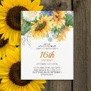 Search for sunflower sweet 16 invitations Summer