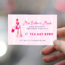 Search for cleaning girl business cards Housekeeping