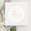 Search for gold and white wedding stickers Modern minimalist