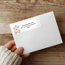 Search for snowflake birthday return address labels Pink
