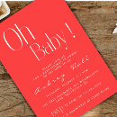 Search for pink and orange baby shower invitations Simple