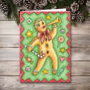 Search for gingerbread man christmas cards Retro