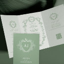 Search for tri fold wedding invitations Sage green