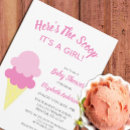 Search for ice cream baby girl shower invitations Summer