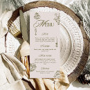 Search for retro wedding menus Sage green