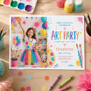 Search for paint palette invitations Craft party