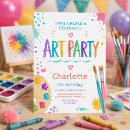 Search for paint palette invitations Craft party
