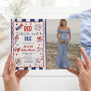 Search for red white and due baby shower invitations Stars and stripes