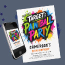 Search for splattered paint invitations For kids