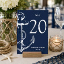 Search for nautical wedding table cards Navy