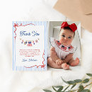 Search for 1st birthday thank you cards Red white and blue