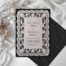 Search for black lace wedding invitations Black and white
