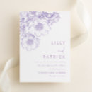 Search for lavender floral wedding invitations Elegant