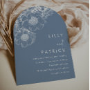 Search for elegant modern floral invitations Dusty blue
