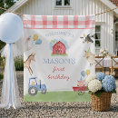 Search for farm birthday party decor Red barn